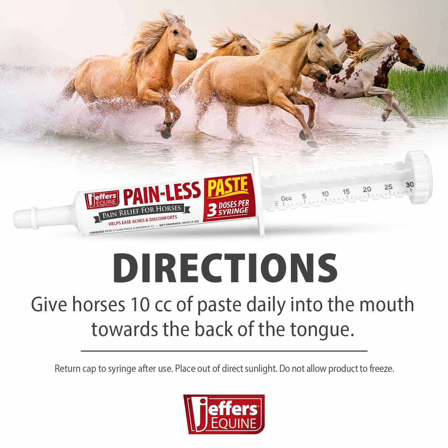 Jeffers Pain-Less Paste - Natural Horse Pain Relief & Joint Support (30cc)